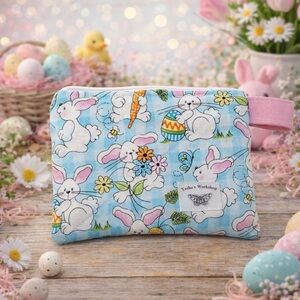 Easter Bunny Quilted Keychain Wallet